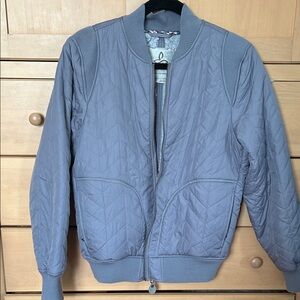Prana  woman’s Gray Quilted Bomber Jacket